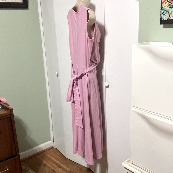eSHAKTI Dusty Pink Sleeveless Cotton Blend Sheath Dress Womens Large 14 - Picture 9 of 13